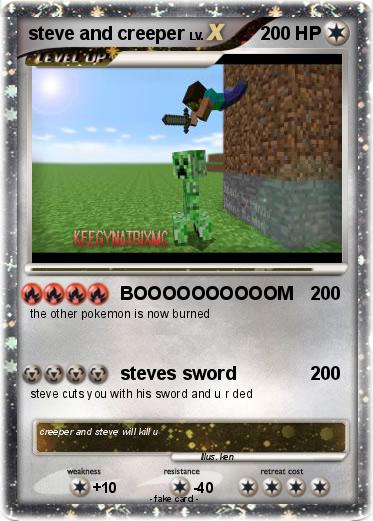 Pokemon steve and creeper
