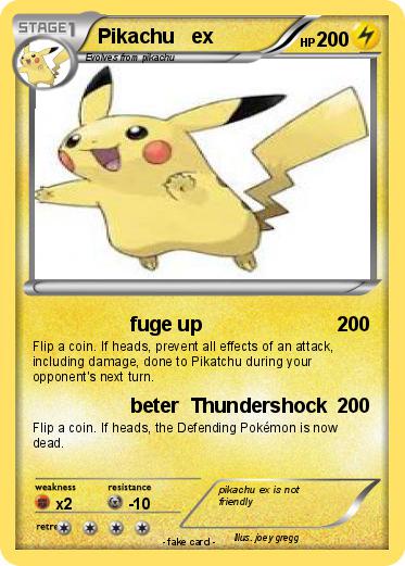 Pokemon Pikachu   ex
