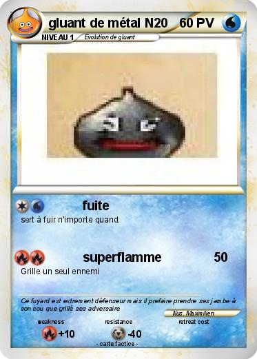 Pokemon gluant de métal N20