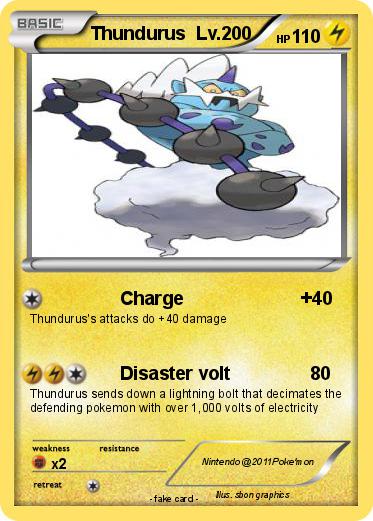 Pokemon Thundurus  Lv.200