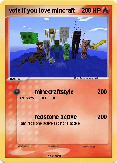 Pokemon vote if you love mincraft