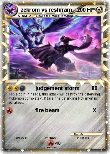 Pokemon zekrom vs reshiram