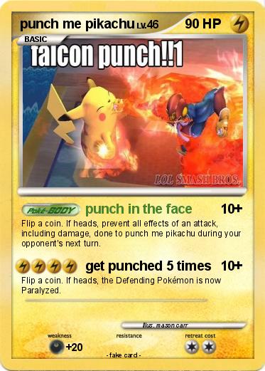 Pokemon punch me pikachu