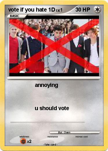 Pokemon vote if you hate 1D