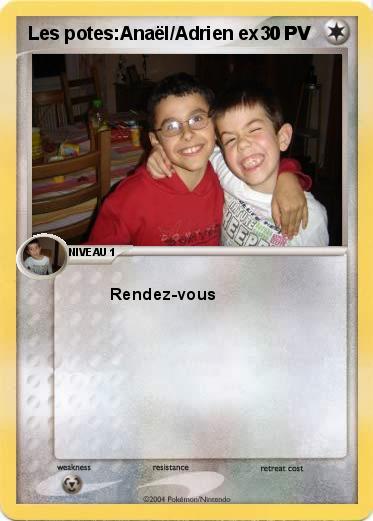 Pokemon Les potes:Anaël/Adrien ex  0 PV      