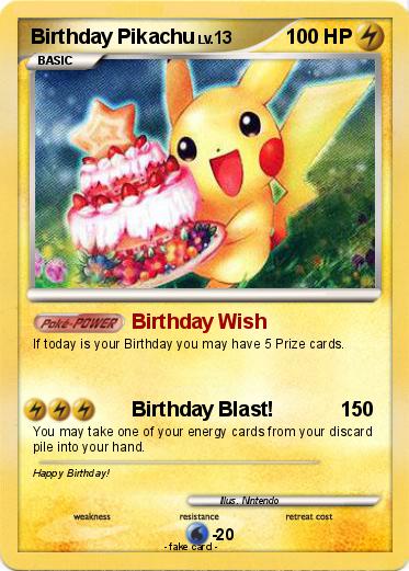 Pokemon Birthday Pikachu