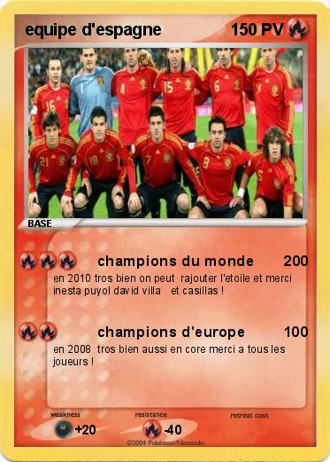 Pokemon equipe d'espagne