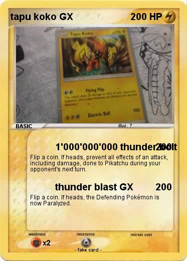 Pokemon tapu koko GX