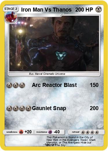 Pokemon Iron Man Vs Thanos