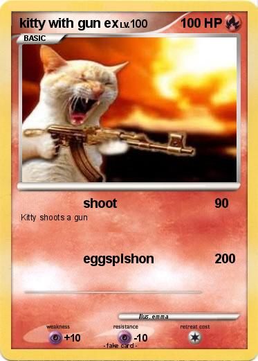Pokemon kitty with gun ex