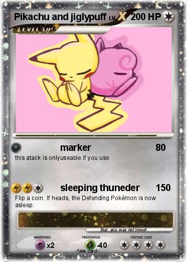 Pokemon Pikachu and jiglypuff