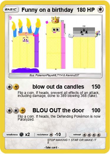 Pokemon Funny on a birthday