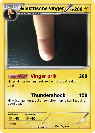 Pokemon Elektrische vinger