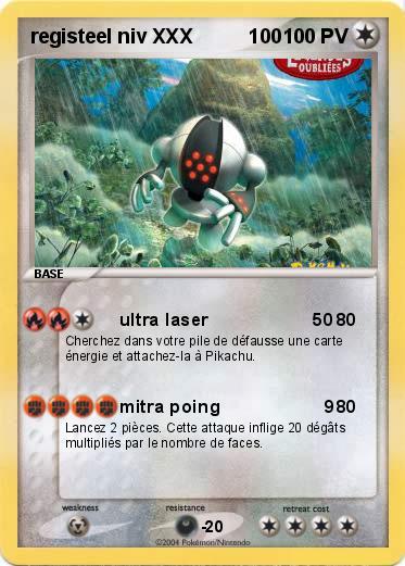 Pokemon registeel niv XXX          100