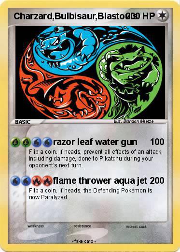 Pokemon Charzard,Bulbisaur,Blastouis