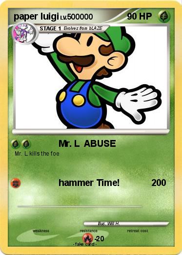 Pokemon paper luigi