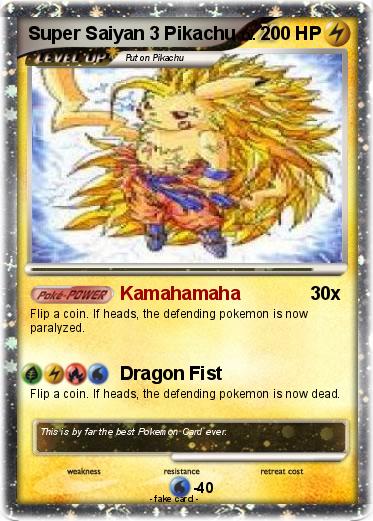 Pokemon Super Saiyan 3 Pikachu