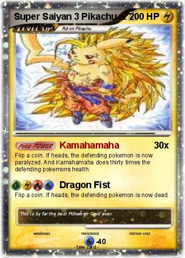 Pokemon Super Saiyan 3 Pikachu