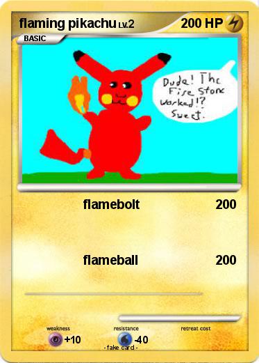 Pokemon flaming pikachu