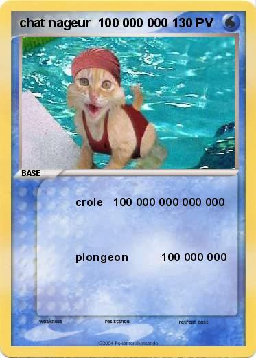 Pokemon chat nageur  100 000 000 1