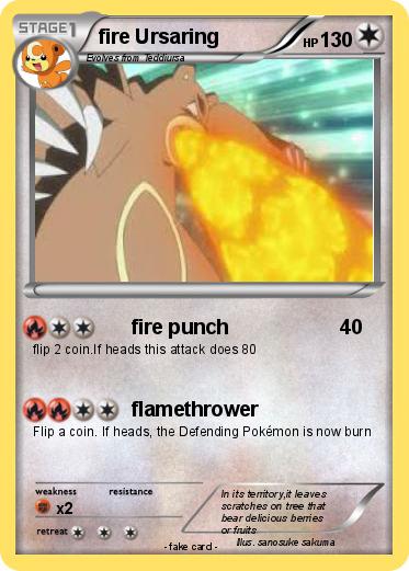 Pokemon fire Ursaring