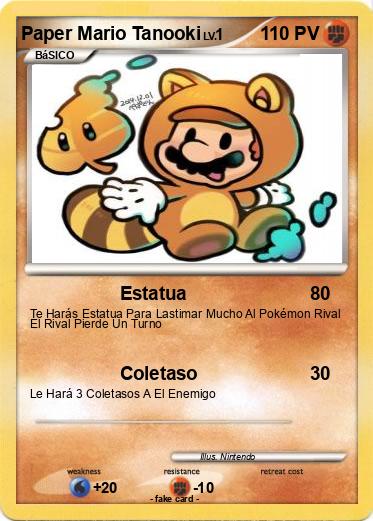 Pokemon Paper Mario Tanooki