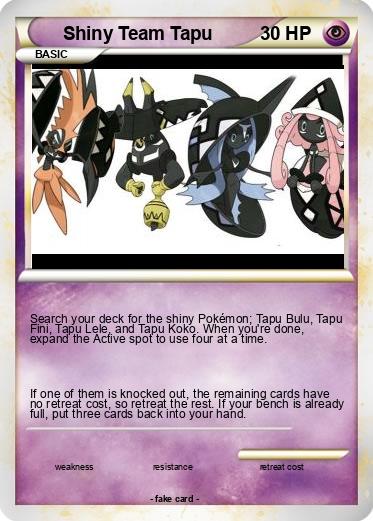 Pokemon Shiny Team Tapu