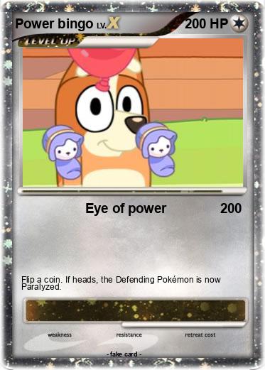 Pokemon Power bingo