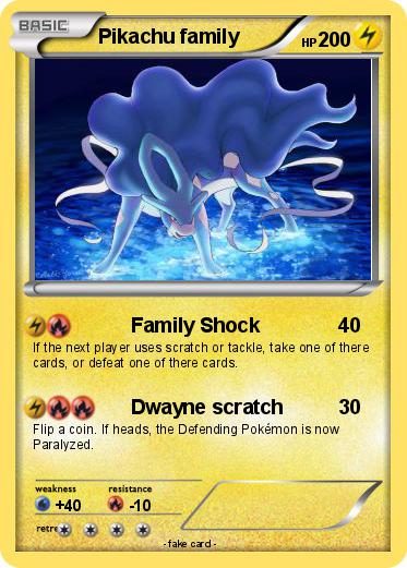 Pokemon Pikachu family