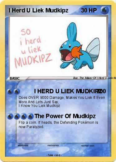 Pokemon I Herd U Liek Mudkipz