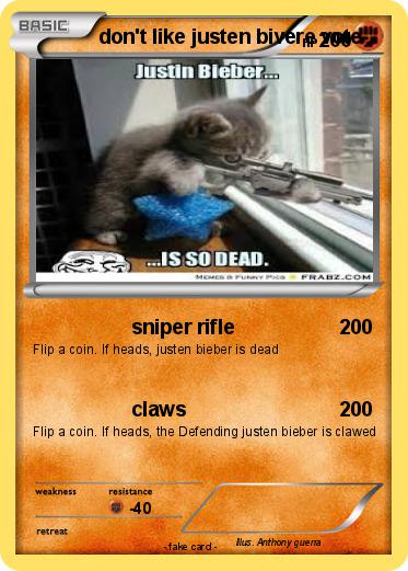 Pokemon don't like justen bivere vote