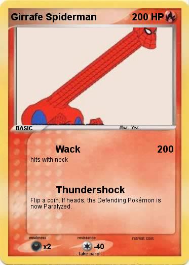 Pokemon Girrafe Spiderman