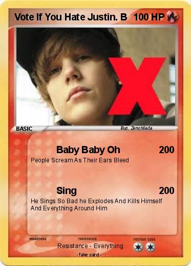 Pokemon Vote If You Hate Justin. B
