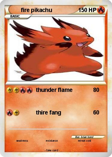 Pokemon fire pikachu