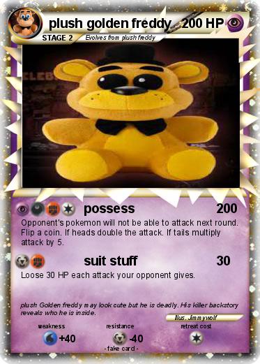 Pokemon plush golden freddy