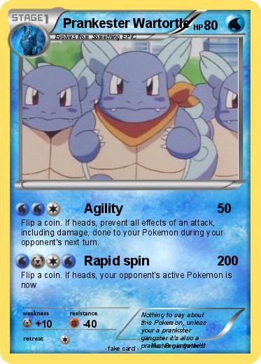 Pokemon Prankester Wartortle
