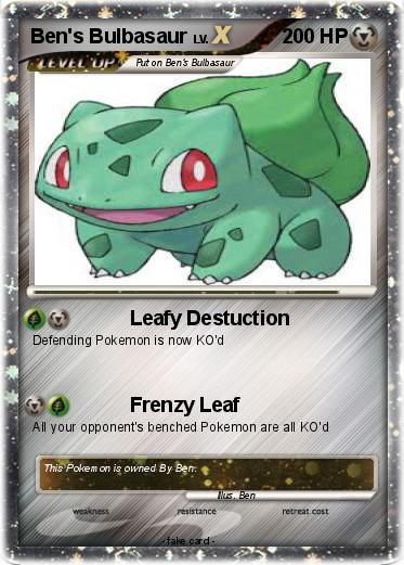 Pokemon Ben's Bulbasaur