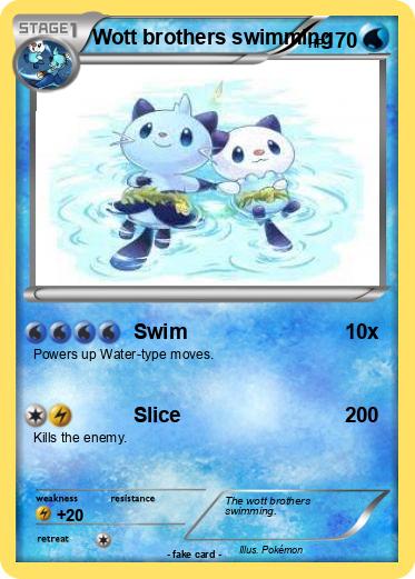 Pokemon Wott brothers swimming