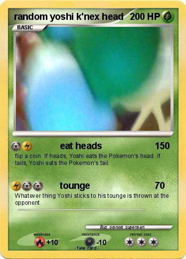 Pokemon random yoshi k'nex head
