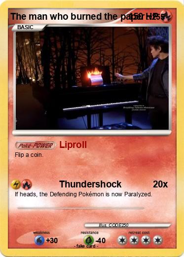 Pokemon The man who burned the paper