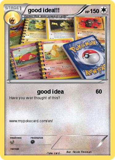 Pokemon good idea!!!
