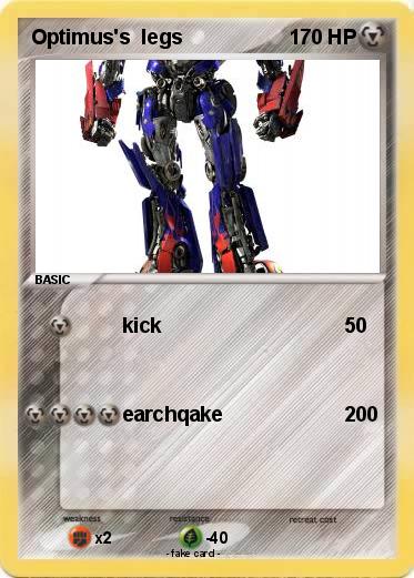 Pokemon Optimus's  legs