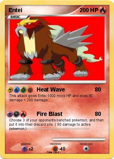 Pokémon Entei 982 982 - Heat Wave - My Pokemon Card