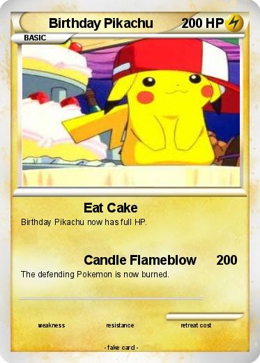 Pokemon Birthday Pikachu