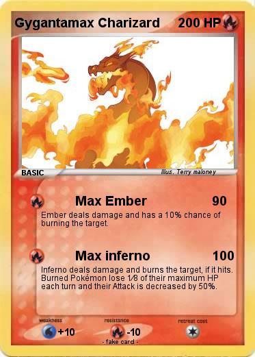 Pokemon Gygantamax Charizard