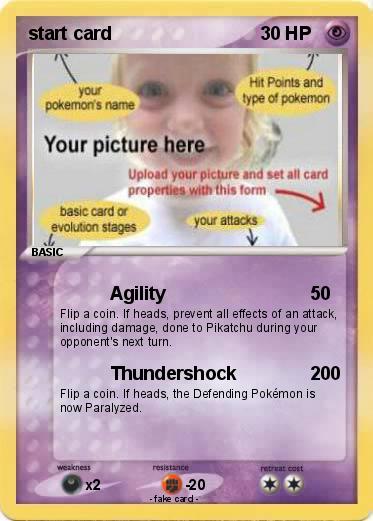 Pokemon start card