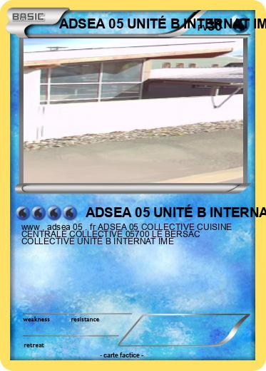 Pokemon ADSEA 05 UNITÉ B INTERNAT IME