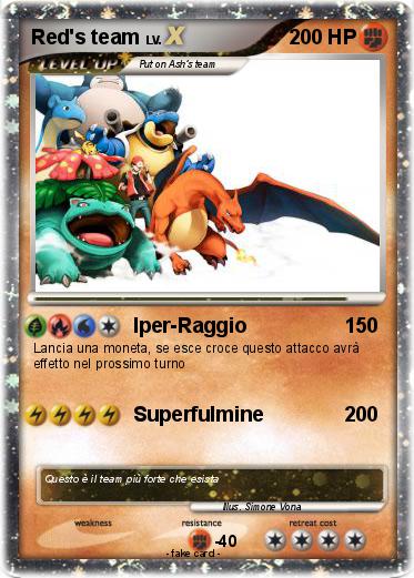 Pokemon Red's team