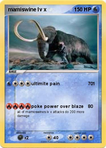 Pokemon mamiswine lv x