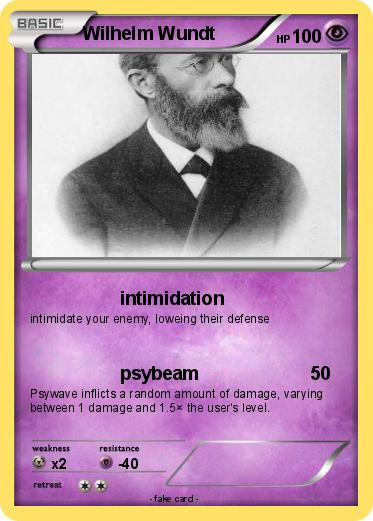 Pokemon Wilhelm Wundt